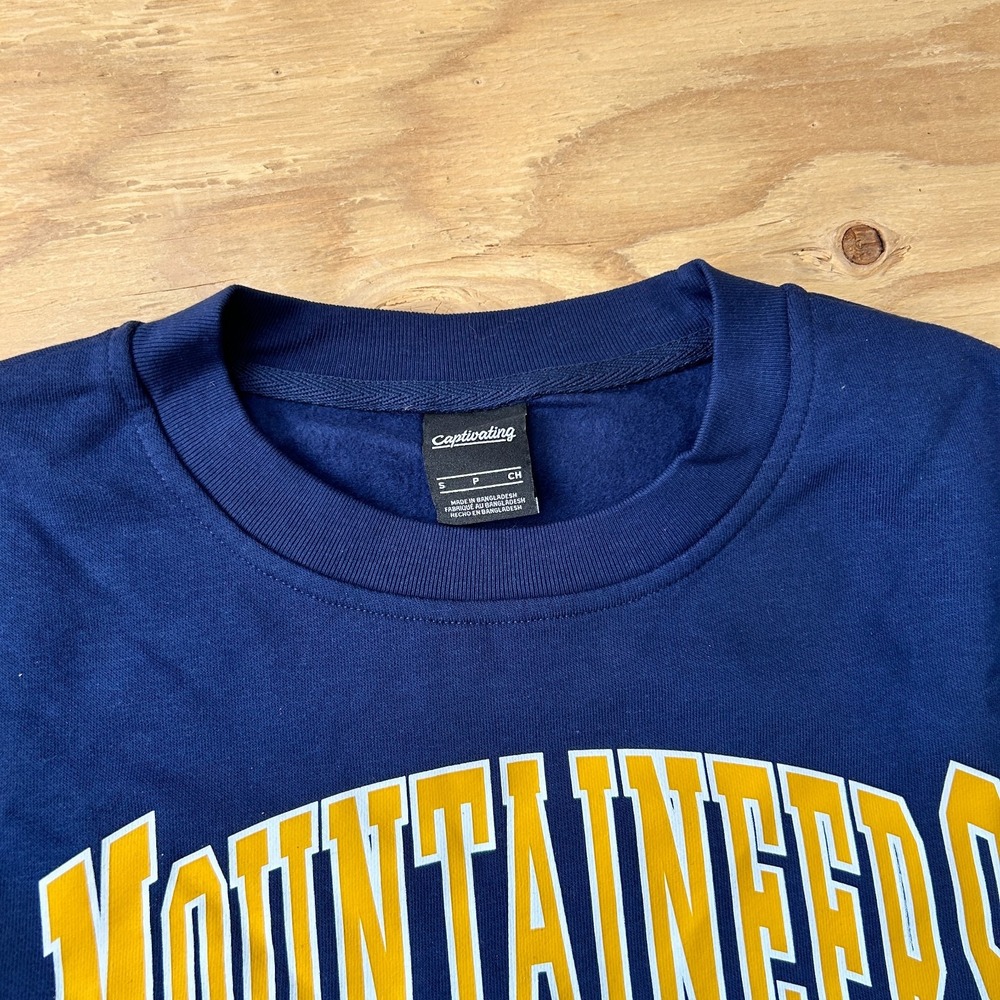West Virginia Mountaineers Crewneck Sweatshirt Long Sleeve Men's Small NCAA NWT - Picture 4 of 8